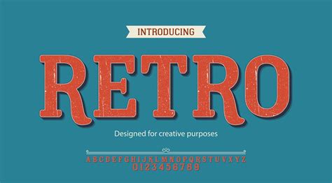 Premium Vector Retro Typeface For Creative Purposes