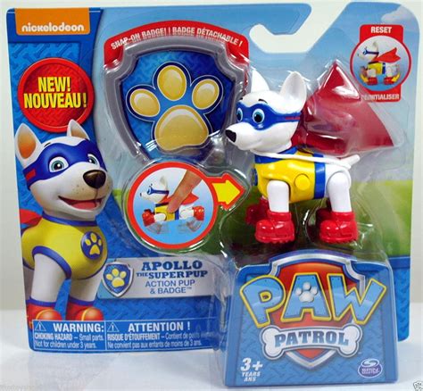 New Paw Patrol Apollo The Super Pup Action Pack Pup And Badge Fast Ship
