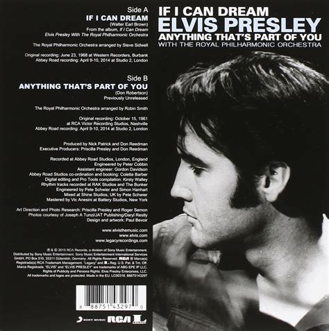 Elvis Presley With The Royal Philharmonic Orchestra If I Can Dream