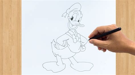 How To Draw Donald Duck Cartoon Easy Donald Duck Drawing Step By Step