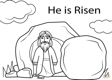 He Is Risen Coloring Page Free Printable Coloring Pages