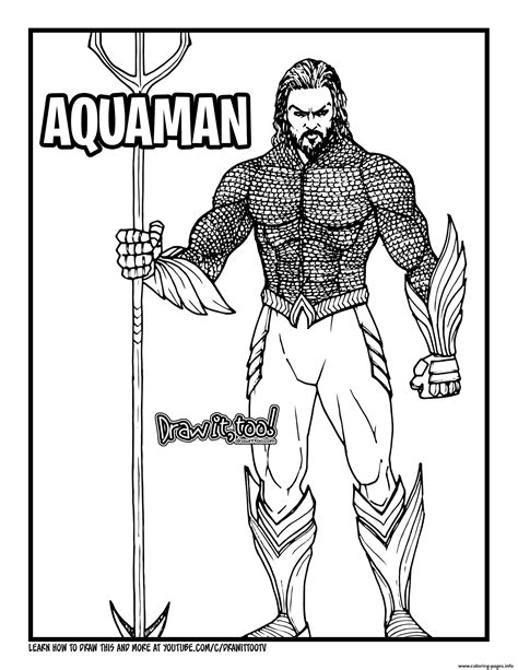 Drawing Aquaman Superheroes Printable Coloring Pages The Best Porn Website