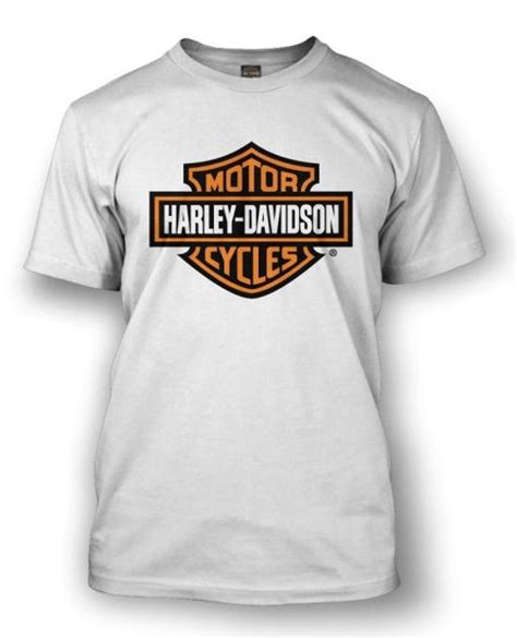 Harley Davidson Bar And Shield White T Shirt Famous Rock Shop