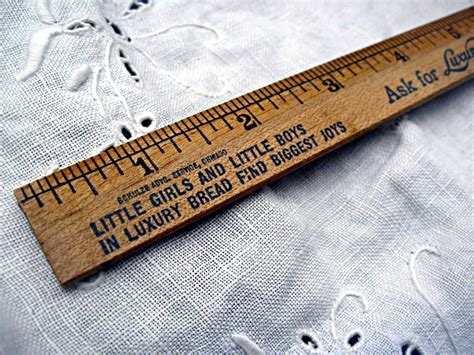 Vintage Wooden Ruler Advertising For Luxury Bread Adorable