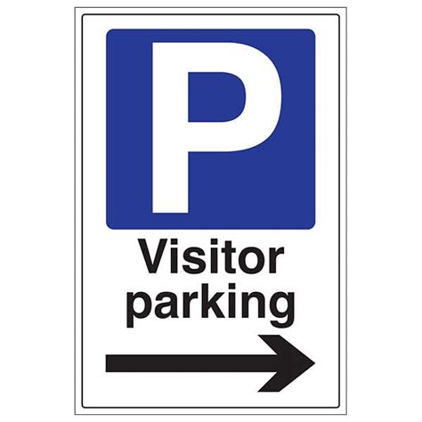 Visitor Parking Arrow Right Portrait Traffic And Parking Signs
