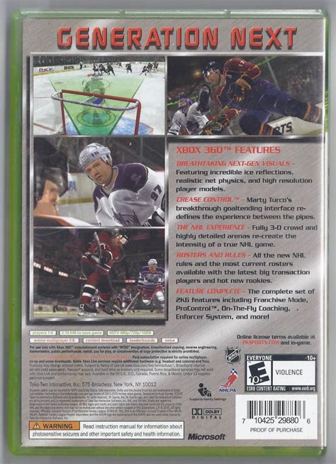Nhl 2k6 Xbox 360 Video Game Hockey 2006