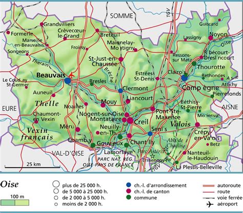 Carte De Loise Oise Carte Du Département 60 Villes Sites