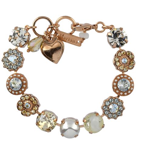 Mariana Jewelry Seashell Bracelet Rose Gold Plated With Swarovski