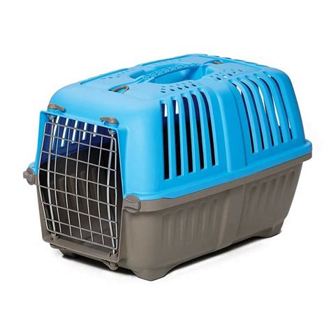 Pet Cat Puppy Carrier Travel Cage Crate Portable Small Dog Kennel Blue