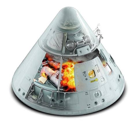 Apollo 1 Command Module Fire Art Print By Claus Lunauscience Photo Library