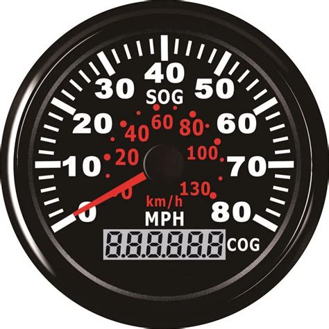 Buy 1pc 0 80mph Gps Speedometers Tuning 0 130kmh 85mm
