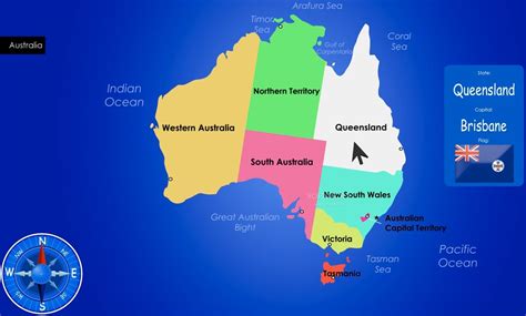Largest-Most Detailed Australia Map and Flag - Travel Around The World ...