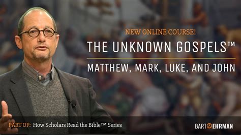 Announcing The Unknown Gospels Matthew Mark Luke And John A New