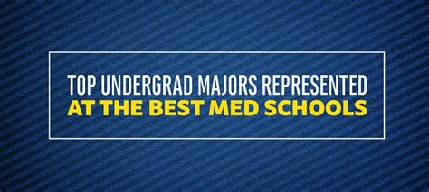 Most Popular Undergrad Majors Of Students At Top Medical Schools