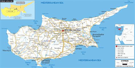 Plaje mediteraneene insorite, sate fermecatoare si ruine ale civilizatiei antice. Romania Live: Harta rutiera Harta politica Cipru