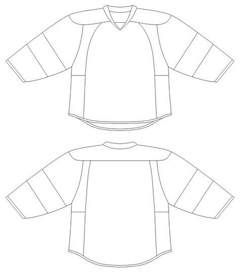 Blank Hockey Jersey Template