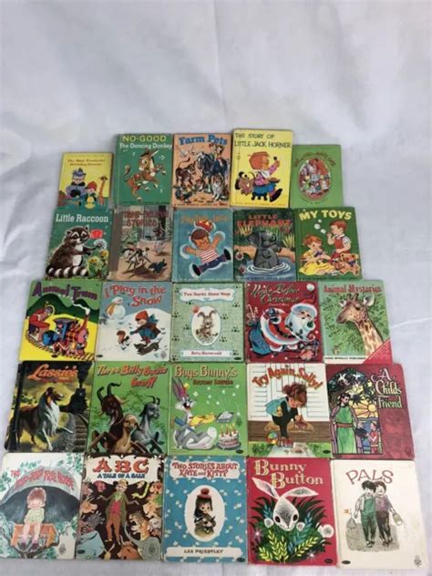Vintage Childrens Book Lot 25 Tell A Tale Whitman Rand Mcnally Elf