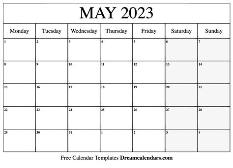 May 2023 Calendar Pdf Get Calendar 2023 Update