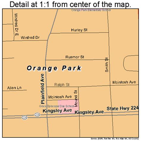 Map Of Orange Park Fl World Map