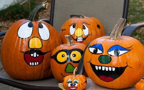 20 Easy Painted Pumpkin Faces
