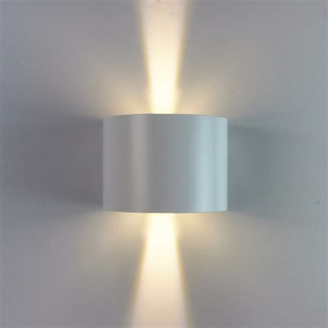 New Design Round Wall Sconce White Aluminum Up Down Lighting Indoor