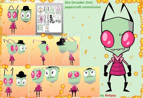 Zim Invader Zim Papercraft By Antyyy On Deviantart