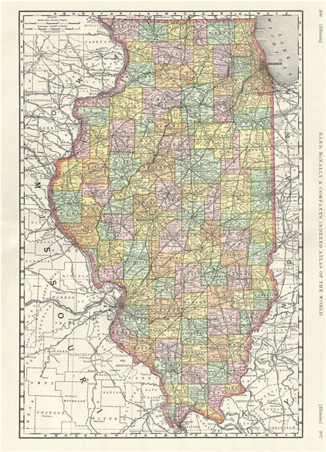 Rand Mcnally Illinois State Wall Map Images And Photos Finder