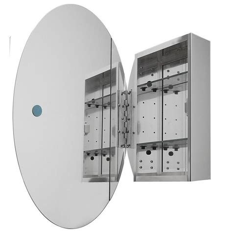 Medicine cabinets are a necessity for a practical bathroom. Pegasus 24 in. x 36 in. Recessed or Surface-Mount Oval ...