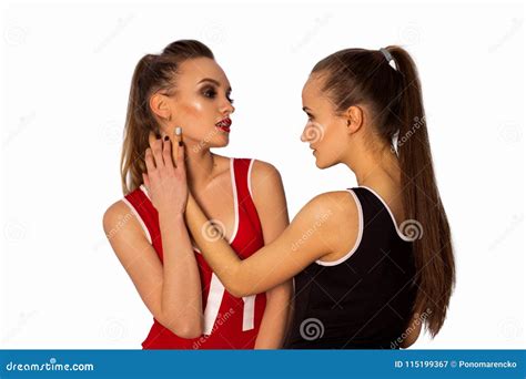 Two Beautiful Girlfriends In Body Swimsuit Stock Image Image Of Lesbian Bikini 115199367