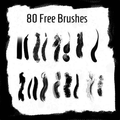 80 Free Brushes Photoshop Brushes