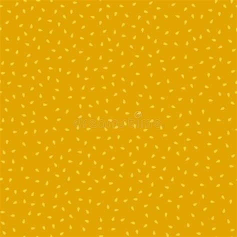 Simple Mustard Yellow Sesame Seeds Seamless Pattern Vector Stock