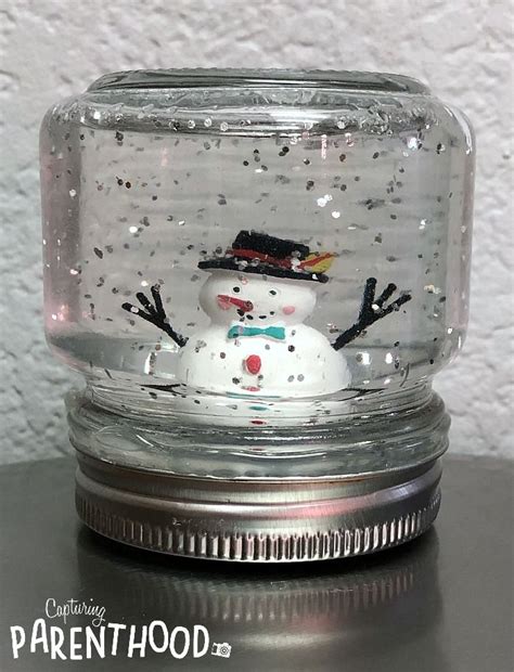 Diy Snow Globe Sensory Jar Capturing Parenthood Snow Globes Snow