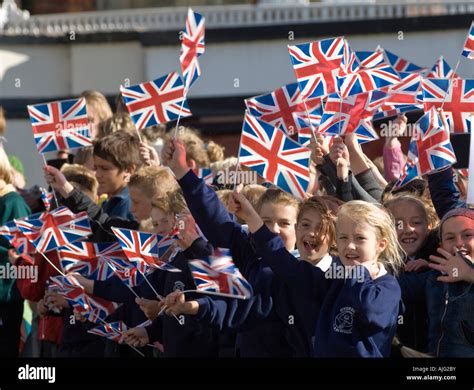 Children Waving A British Flag Hi Res Stock Photography And Images Alamy