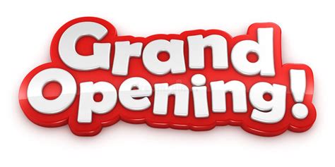 Grand Opening Text Banner On White Background Stock Illustration ...