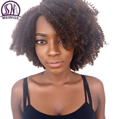 Msiwigs Short Curly Wigs For Black Women African American