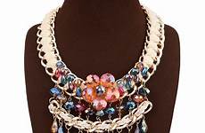 costume necklace crystal vameir jewelry multicolor chunky statement wholesale tags description reviews