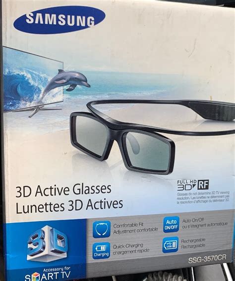 Rechargeable 3d Glasses Samsung Active 3d Full Hd Rf For Smart Tv’s New In Box