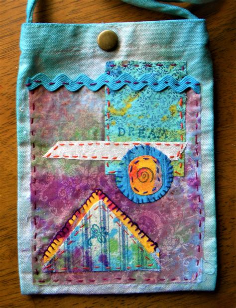 Fabric Collage On Boho Bag Maria Greene Greeneearth