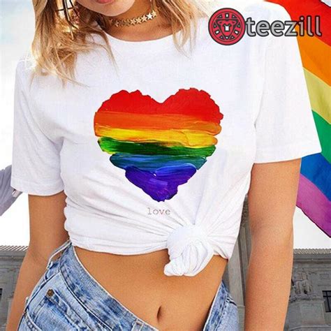 gay pride women lgbt rainbow lesbian festival heart straight bi sexual t shirt lgbt shirts
