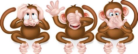 See No Evil Monkey Illustrations Royalty Free Vector Graphics And Clip