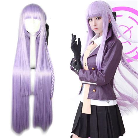 Danganronpa Kyoko Kirigiri Cosplay Wig Long Straight Light Purple Anime