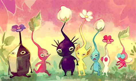 Red Pikmin Yellow Pikmin Blue Pikmin Purple Pikmin White Pikmin And More Pikmin Drawn