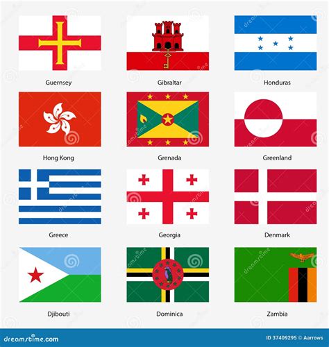 Set Flags Of World Sovereign States Vector 37409295