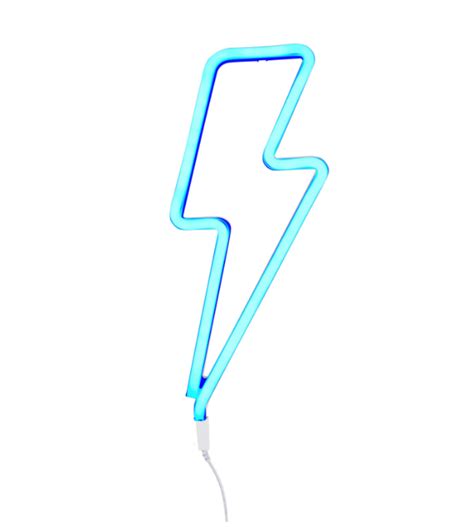 Neon Style Lightning Bolt Neon Lamp Neon Lighting Blue