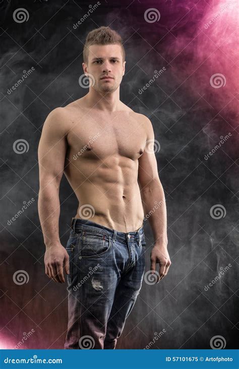 Handsome Young Bodybuilder In Relaxed Pose Stock Image Image Of Male