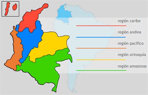 Regiones Naturales De Nuestra Colombia Mapa De Las Regiones Naturales