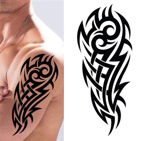 Pin On Tribal Realistic Temporary Tattoos For Men