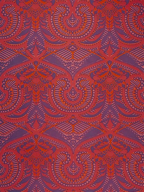 Check out all the best from sullivans. 1980s Retro Red and Purple Wallpaper | Vintage floral ...