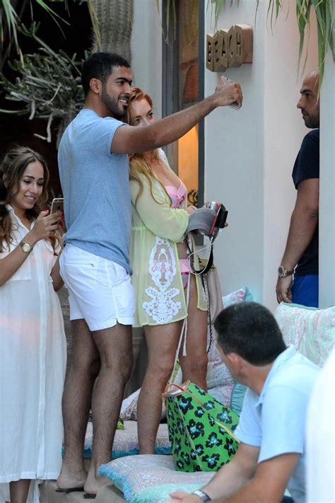 Lindsay Lohan Wearing Pinkish Bikini In Mykonos Greece Porn Pictures Xxx Photos Sex Images