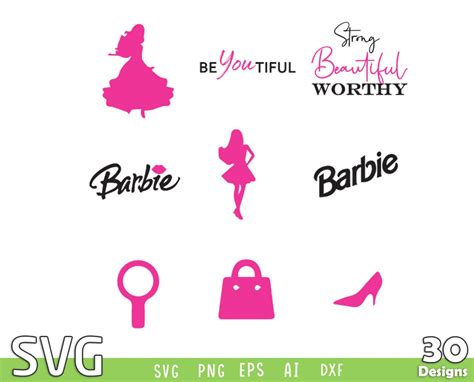 Barbie Svg Bundle Logos Barbie Designs Svg Barbie Png Etsy